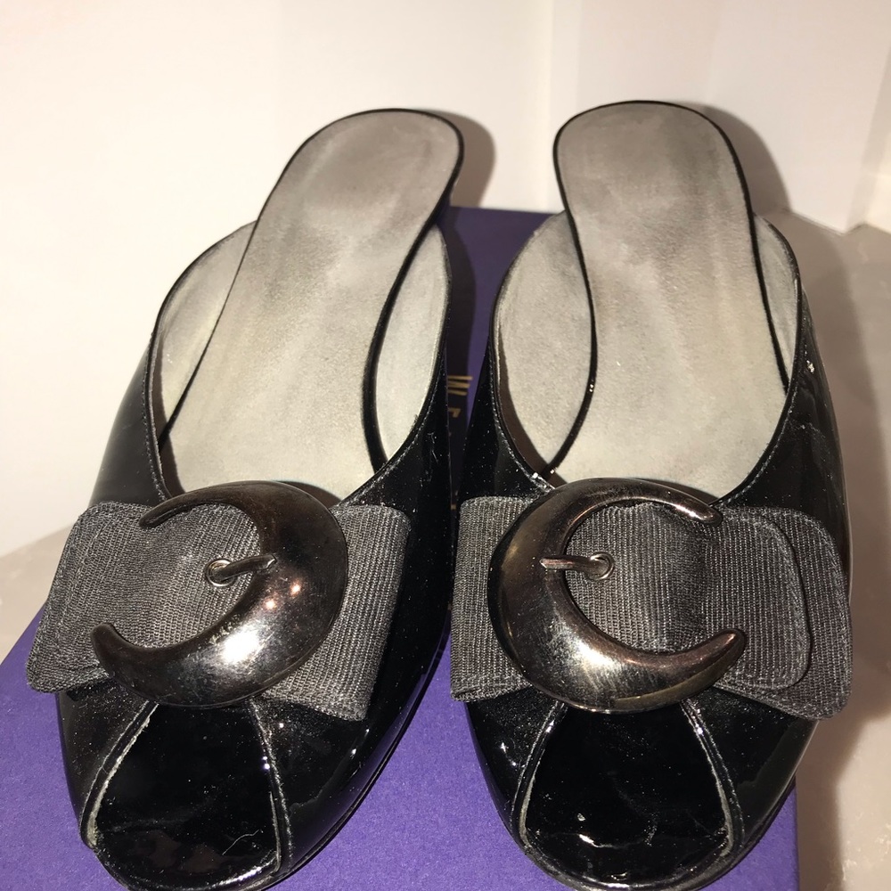 Stuart Weitzman Peep-Toe Slides - image 3